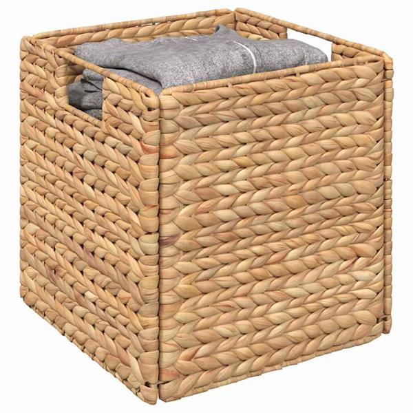 Grote foto vidaxl opslagmanden 2 pcs naturel 28 x 28 x 28 cm waterhyacint doe het zelf en verbouw materialen en producten
