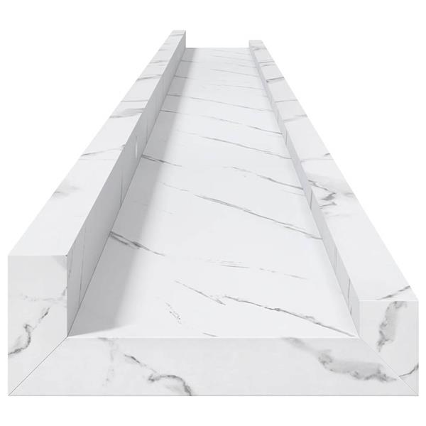 Grote foto vidaxl wandplank 2 pcs wit marmer 115 x 9 x 3 cm bewerkt hout huis en inrichting woningdecoratie