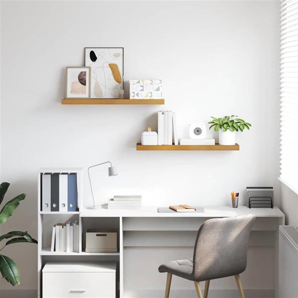 Grote foto vidaxl wandplank met opslag 2 pcs beige 80 x 23 5 x 4 cm bewerkt hout huis en inrichting woningdecoratie
