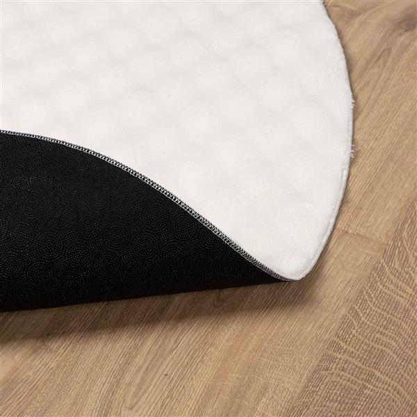 Grote foto vidaxl vloerkleden rond huarte cr me 200 cm polyester huis en inrichting vloerbedekking en kleden