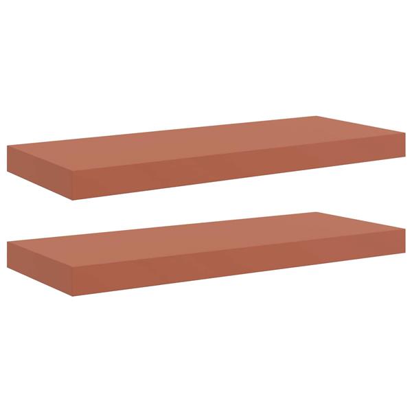 Grote foto vidaxl wandplank wandgemonteerd 2 pcs rood 60 x 23 x 4 cm bewerkt hout huis en inrichting woningdecoratie