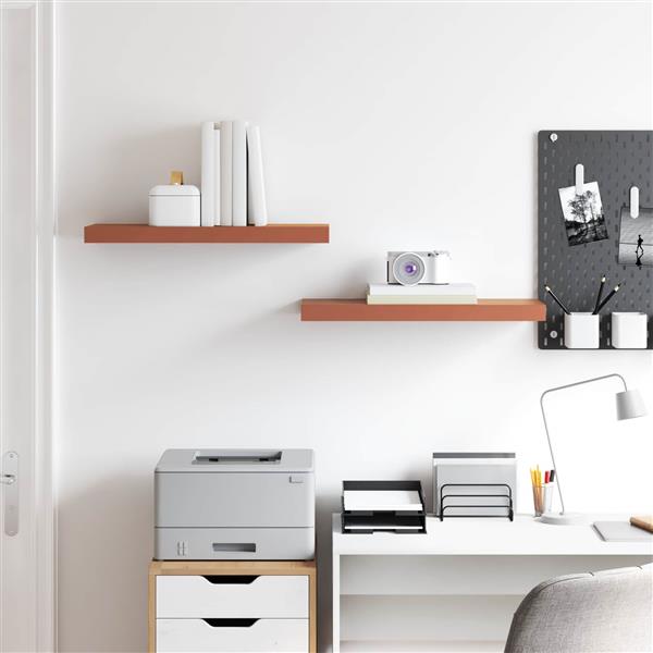 Grote foto vidaxl wandplank wandgemonteerd 2 pcs rood 60 x 23 x 4 cm bewerkt hout huis en inrichting woningdecoratie