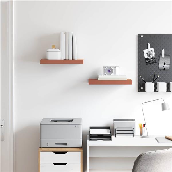 Grote foto vidaxl wandplank met opslag 2 pcs rood 40 x 23 5 x 4 cm bewerkt hout huis en inrichting woningdecoratie