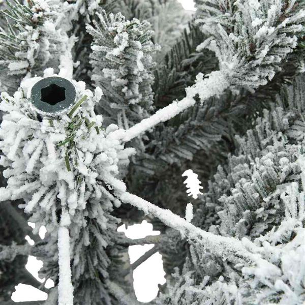 Grote foto vidaxl kunst kerstboom met geveerde takken sneeuw bedekt wit 210 cm diversen overige diversen
