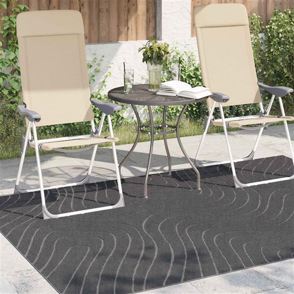 Grote foto vidaxl vloerkleden rechthoekig huarte antraciet 170 x 120 cm polyester huis en inrichting vloerbedekking en kleden