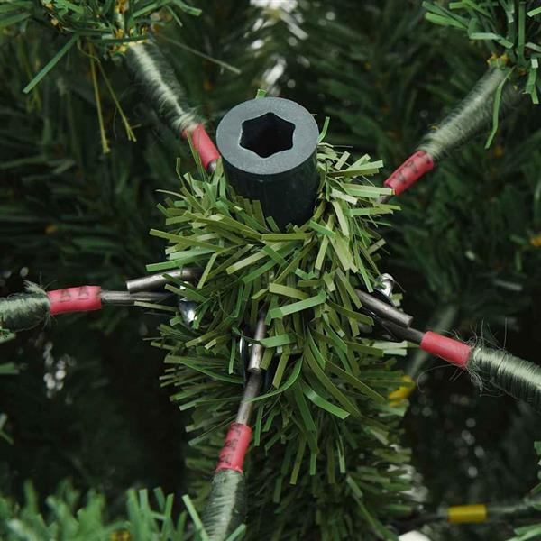 Grote foto vidaxl kunstmatige inklapbare kerstboom groen 210 cm pvc pe en staal diversen overige diversen