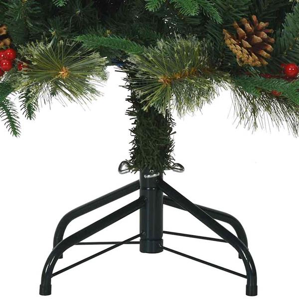 Grote foto vidaxl kunstmatige inklapbare kerstboom groen 150 cm pvc pe en staal diversen overige diversen