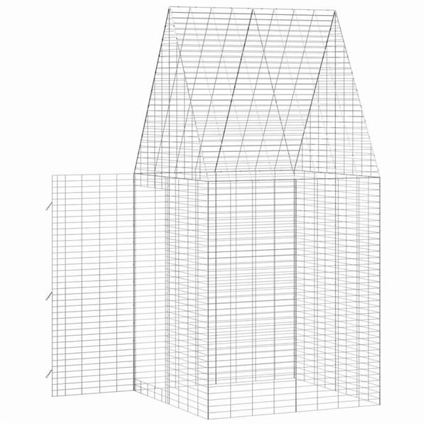 Grote foto vidaxl konijnenkooi zilver 400 x 100 x 210 cm gegalvaniseerd staal dieren en toebehoren hokken en kooien