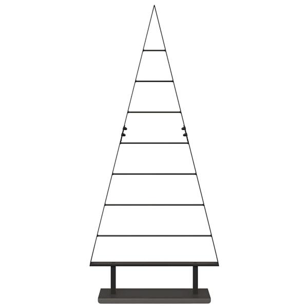 Grote foto vidaxl metalen kerstboom met standaard zwart 125 5 cm staal diversen overige diversen