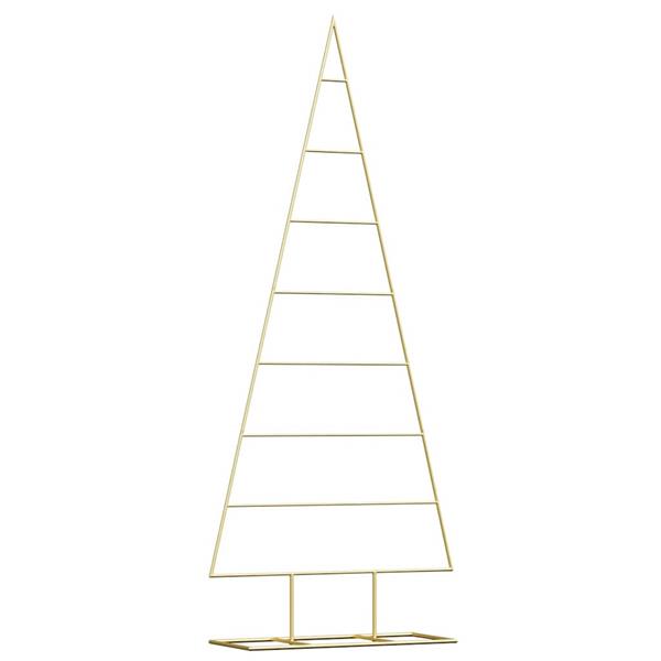 Grote foto vidaxl metalen kerstboom met standaard goud 150 cm poedergecoat staal diversen overige diversen