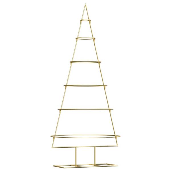 Grote foto vidaxl metalen kerstboom met standaard goud 148 cm poedergecoat staal diversen overige diversen