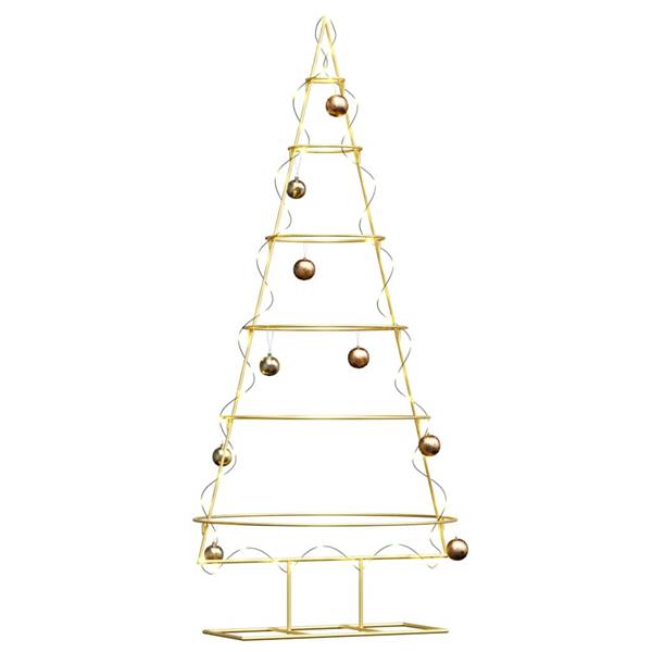 Grote foto vidaxl metalen kerstboom met standaard goud 148 cm poedergecoat staal diversen overige diversen