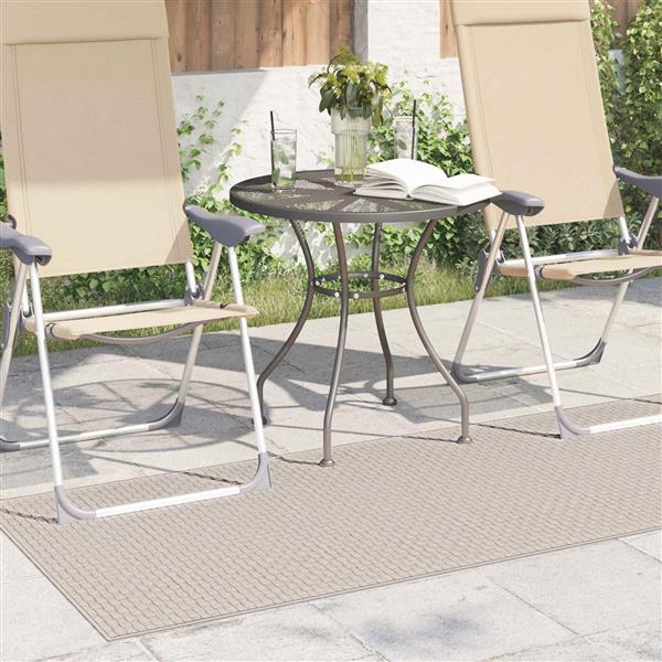 Grote foto vidaxl vloerkleden rechthoekig huarte cr me 150 x 80 cm polyester huis en inrichting vloerbedekking en kleden