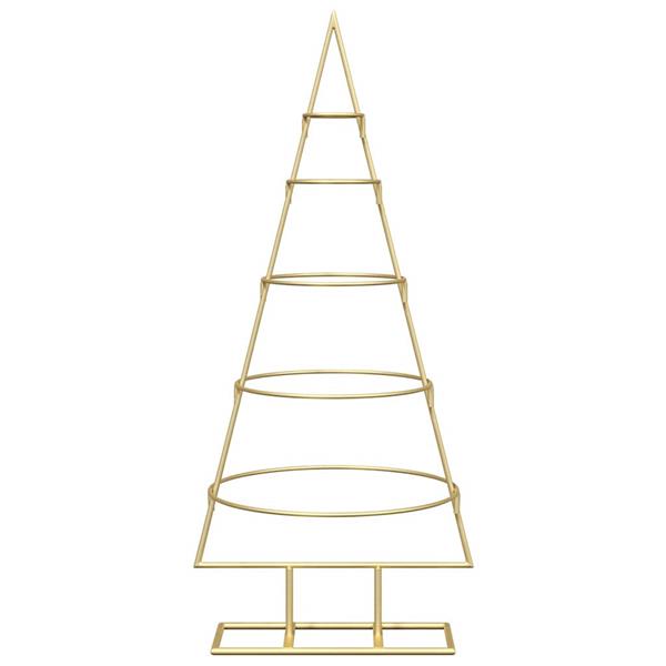 Grote foto vidaxl metalen kerstboom met standaard goud 90 cm poedergecoat staal diversen overige diversen
