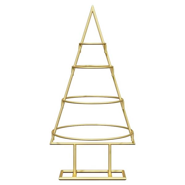 Grote foto vidaxl metalen kerstboom met standaard goud 60 cm poedergecoat staal diversen overige diversen