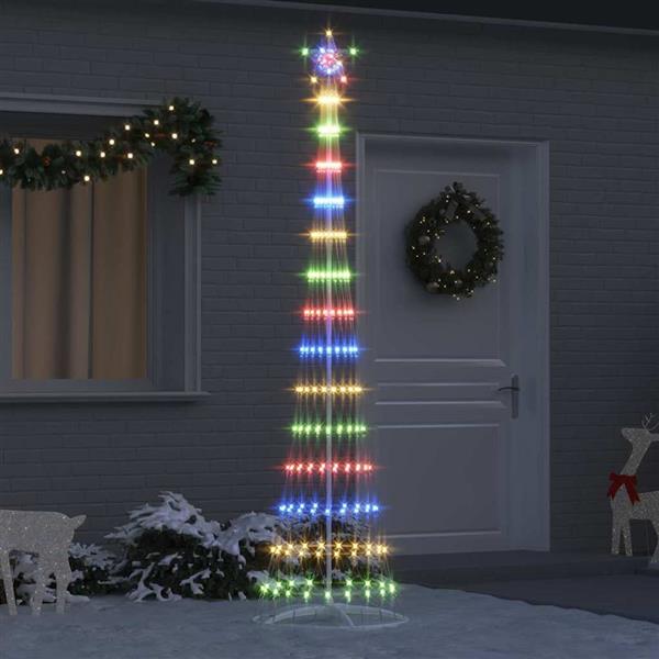 Grote foto vidaxl led kerstboom met 290 led multikleur 70 x 70 x 250 cm metaal diversen overige diversen