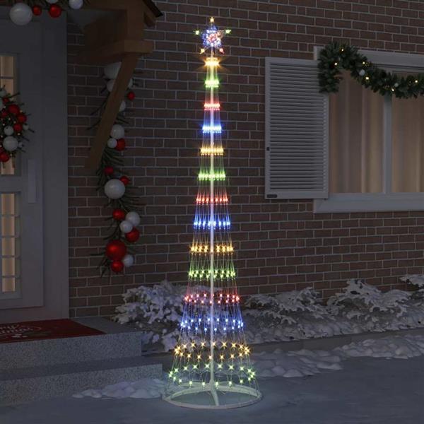 Grote foto vidaxl led kerstboom met 290 led multikleur 70 x 70 x 250 cm metaal diversen overige diversen