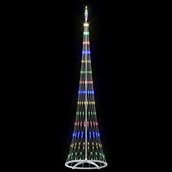 Grote foto vidaxl led kerstboom met 290 led multikleur 70 x 70 x 250 cm metaal diversen overige diversen