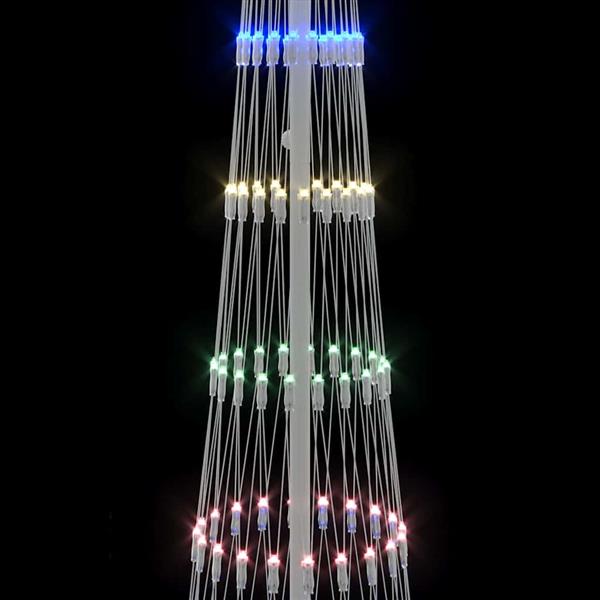 Grote foto vidaxl led kerstboom met 290 led multikleur 70 x 70 x 250 cm metaal diversen overige diversen