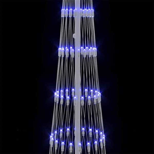 Grote foto vidaxl led kerstboom met 290 led blauw 70 x 70 x 250 cm metaal diversen overige diversen