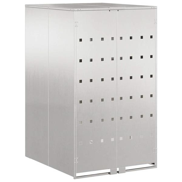 Grote foto vidaxl afvalcontaineropslag met gasliftdeksel voor 240l container tuin en terras overige tuin en terras