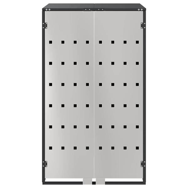 Grote foto vidaxl afvalcontaineropslag met gasliftdeksel voor 240l container tuin en terras overige tuin en terras