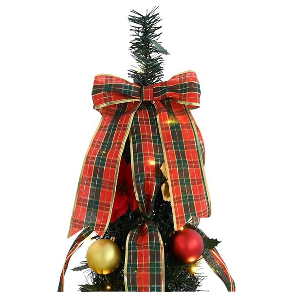 Grote foto vidaxl kunstkerstboom met 100 led met standaard groen 155 cm pvc diversen overige diversen