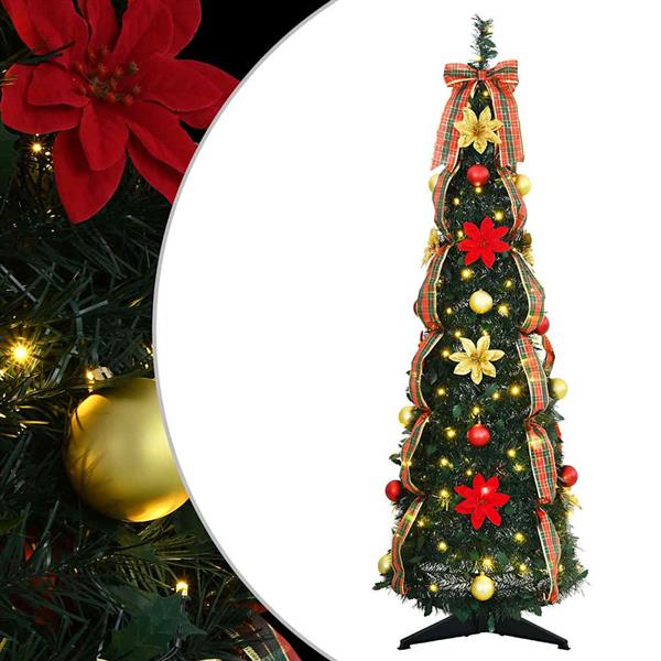 Grote foto vidaxl kunstkerstboom met 50 led met standaard groen 125 cm pvc diversen overige diversen