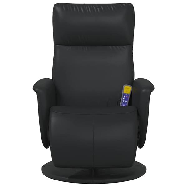 Grote foto vidaxl massage recliner stoel zwart 71 x 90 x 105 cm nep leer huis en inrichting stoelen