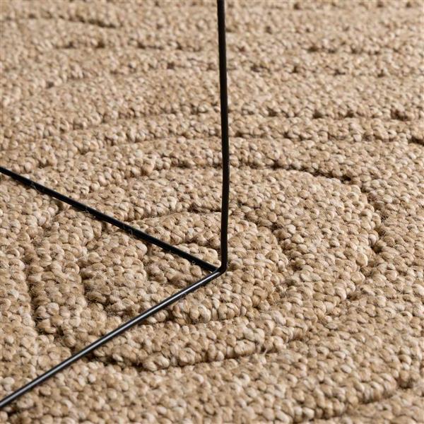 Grote foto vidaxl vloerkleden moir huarte naturel 200 x 140 cm polyester huis en inrichting vloerbedekking en kleden