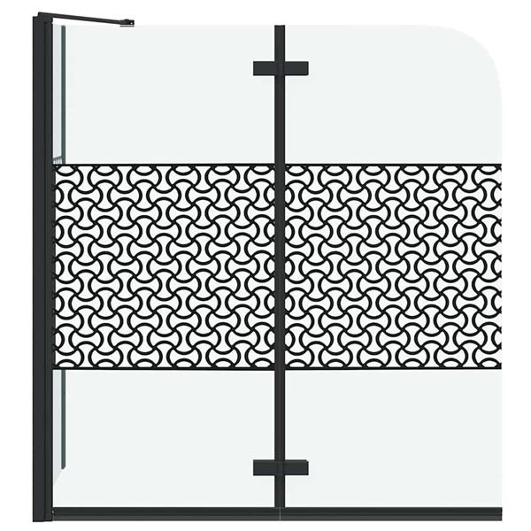 Grote foto vidaxl badomheining zwart 120 x 67 x 129 cm gelaagd glas en aluminium doe het zelf en verbouw sanitair