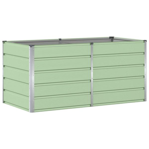 Grote foto vidaxl plantenbak groen 160 x 80 x 75 cm staal tuin en terras overige tuin en terras