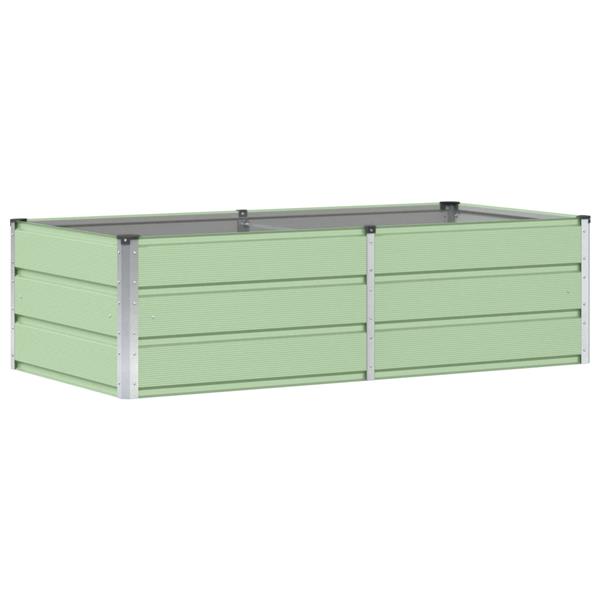 Grote foto vidaxl plantenbak groen 160 x 80 x 45 cm staal tuin en terras overige tuin en terras