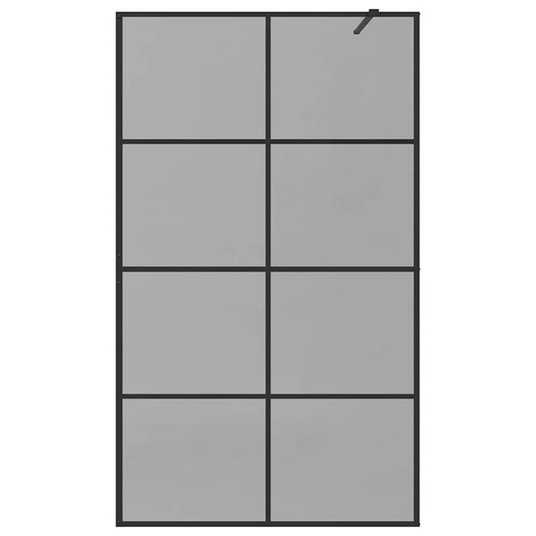 Grote foto vidaxl inloop douche wand zwart 115 x 195 cm gehard glas huis en inrichting complete badkamers
