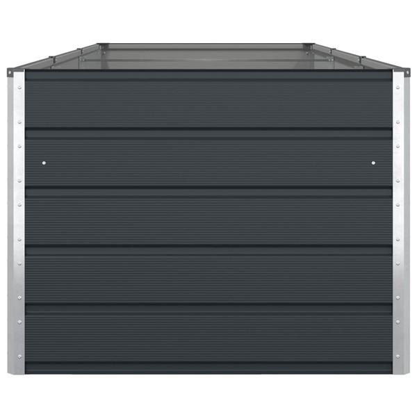 Grote foto vidaxl plantenbak antraciet 195 x 100 x 45 cm gegalvaniseerd staal tuin en terras overige tuin en terras