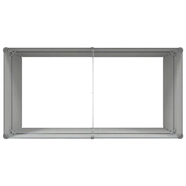 Grote foto vidaxl plantenbak antraciet 195 x 100 x 45 cm gegalvaniseerd staal tuin en terras overige tuin en terras