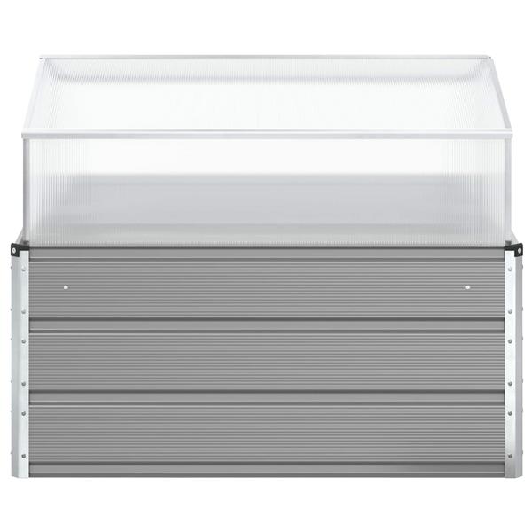 Grote foto vidaxl plantenbak lichtgrijs 100 x 100 x 77 cm gegalvaniseerd staal tuin en terras overige tuin en terras