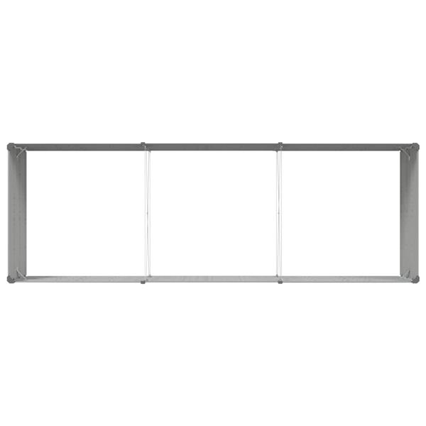 Grote foto vidaxl plantenbak lichtgrijs 195 x 100 x 45 cm gegalvaniseerd staal tuin en terras overige tuin en terras