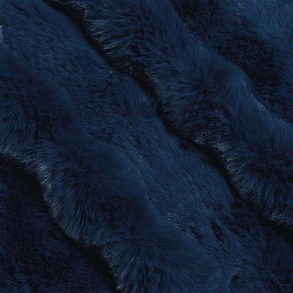 Grote foto vidaxl neppels konijnenbont deken olite marineblauw 240 x 270 cm huis en inrichting bedden