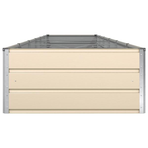 Grote foto vidaxl plantenbak ivoor 580 x 100 x 45 cm gegalvaniseerd staal tuin en terras overige tuin en terras