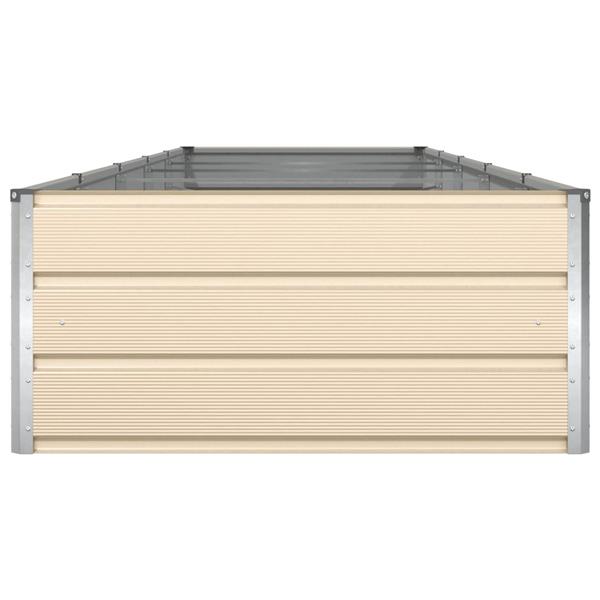 Grote foto vidaxl plantenbak ivoor 195 x 100 x 45 cm gegalvaniseerd staal tuin en terras overige tuin en terras