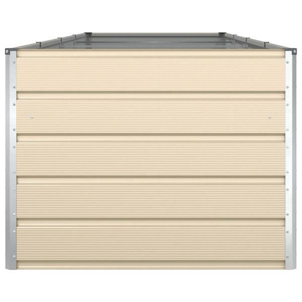 Grote foto vidaxl plantenbak ivoor 195 x 100 x 45 cm gegalvaniseerd staal tuin en terras overige tuin en terras