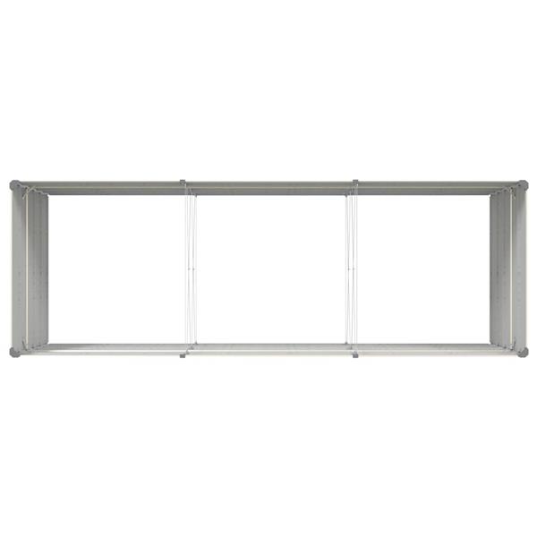 Grote foto vidaxl plantenbak ivoor 195 x 100 x 45 cm gegalvaniseerd staal tuin en terras overige tuin en terras