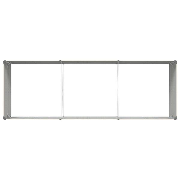 Grote foto vidaxl plantenbak ivoor 195 x 100 x 45 cm gegalvaniseerd staal tuin en terras overige tuin en terras