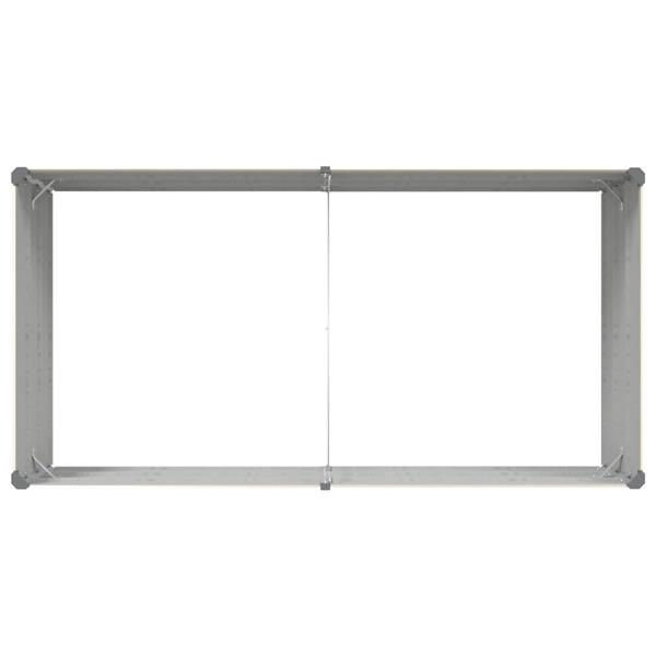 Grote foto vidaxl plantenbak ivoor 195 x 100 x 45 cm gegalvaniseerd staal tuin en terras overige tuin en terras