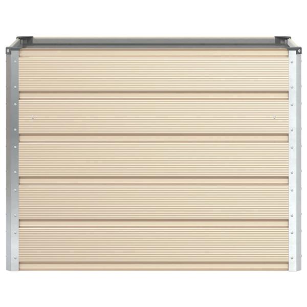 Grote foto vidaxl plantenbak ivoor 480 x 50 x 45 cm gegalvaniseerd staal tuin en terras overige tuin en terras