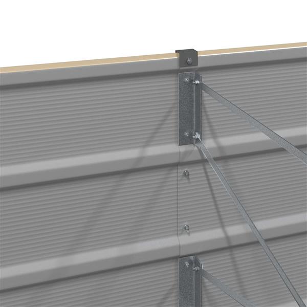 Grote foto vidaxl plantenbak ivoor 480 x 80 x 45 cm staal tuin en terras overige tuin en terras