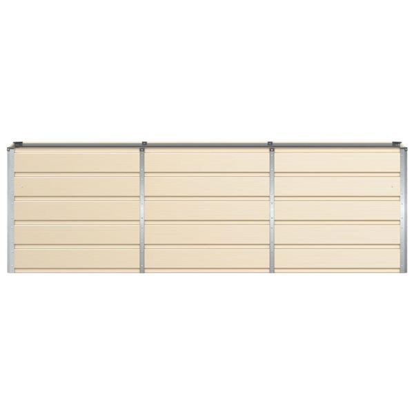 Grote foto vidaxl plantenbak ivoor 160 x 40 x 75 cm staal tuin en terras overige tuin en terras