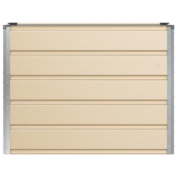 Grote foto vidaxl plantenbak ivoor 100 x 40 x 75 cm staal tuin en terras overige tuin en terras