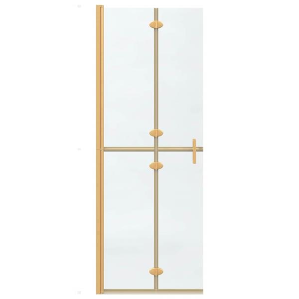 Grote foto vidaxl inloopdouchewand goud 90 x 6.5 x 190 cm huis en inrichting complete badkamers